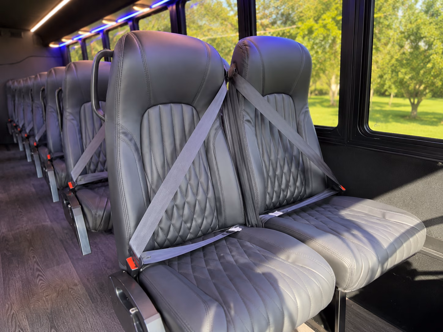 goodyear 15 passenger minibus inside