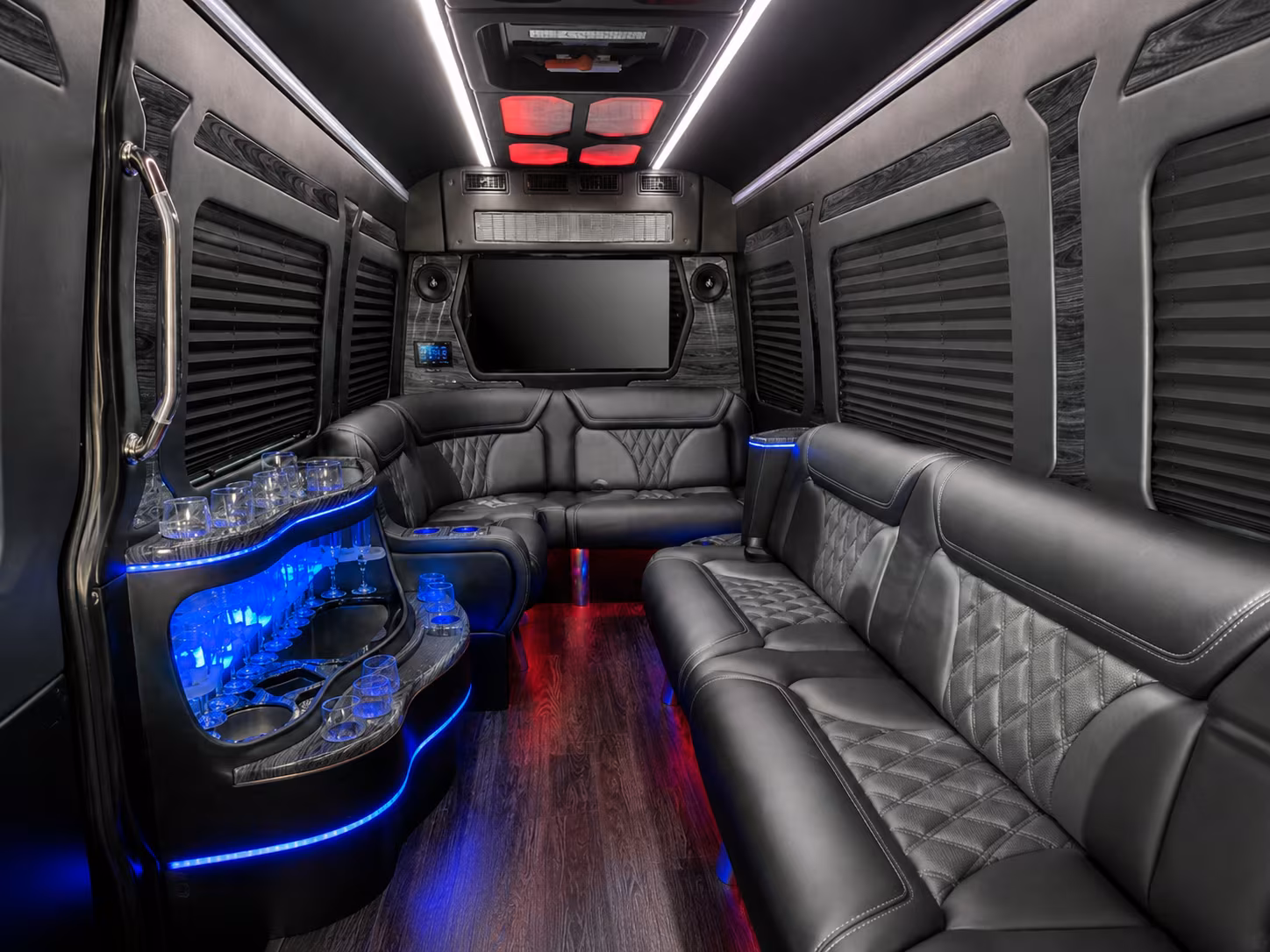 goodyear 40 passenger party bus inside